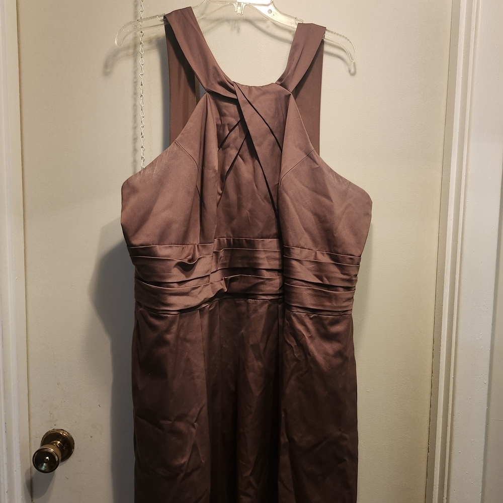 David's Bridal Mauve Backless Dress